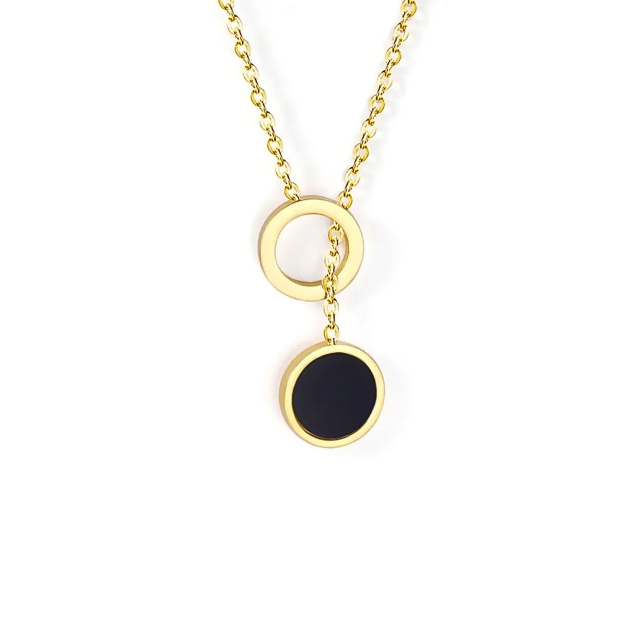 Lant Placat cu Aur 14k Banut cu Onix