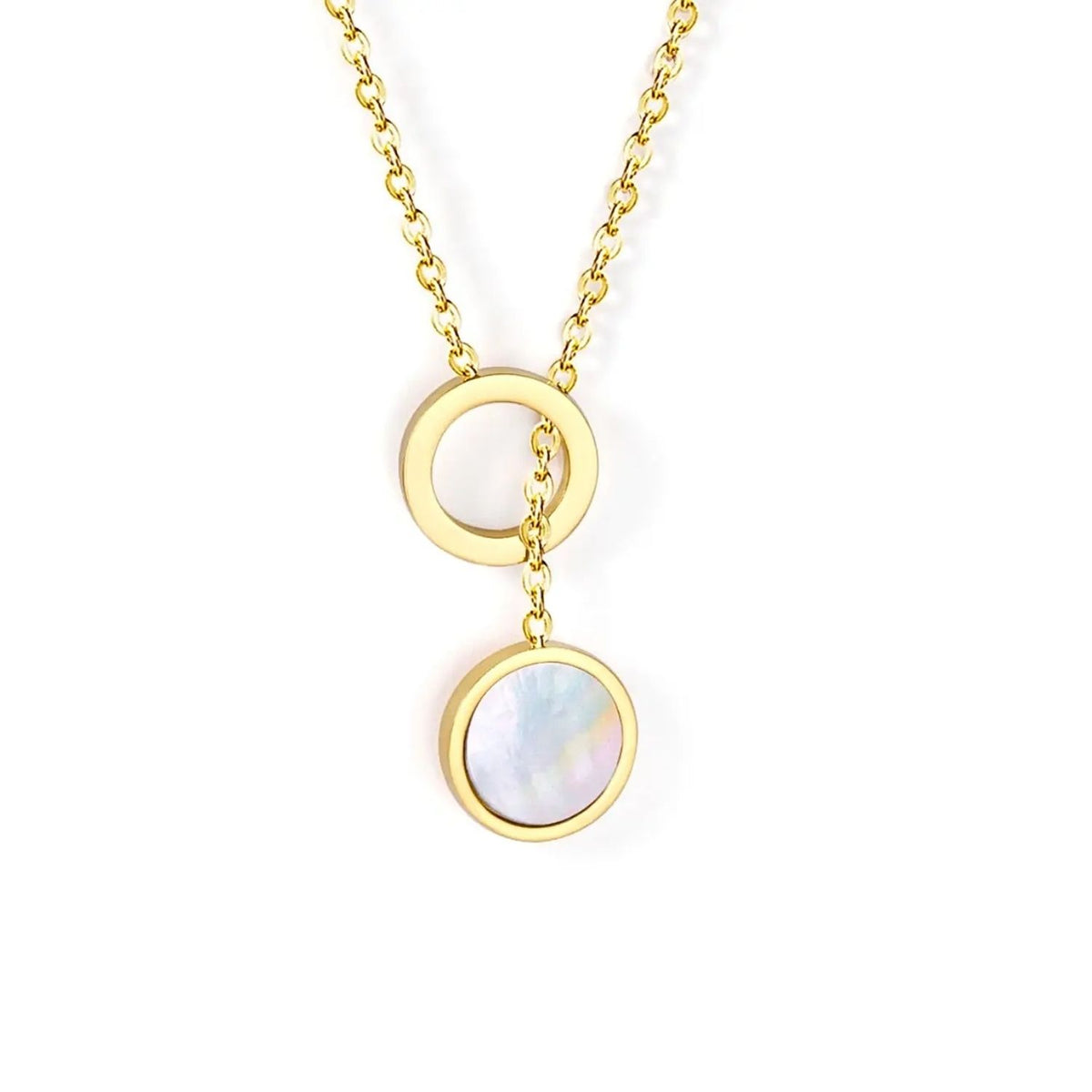 Lant Placat cu Aur 14k Banut cu Sidef