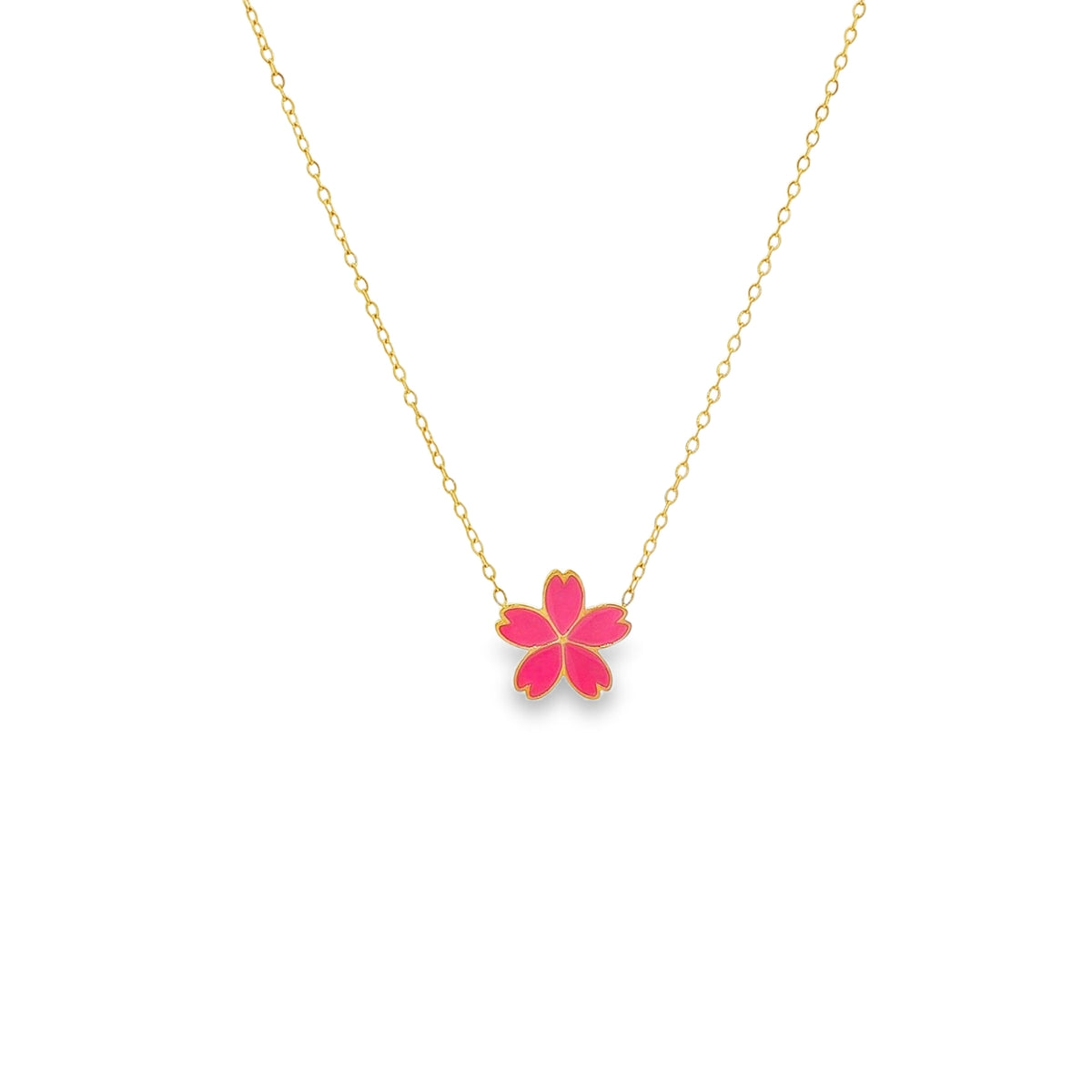 Lant Placat cu Aur 14k Floare Roz