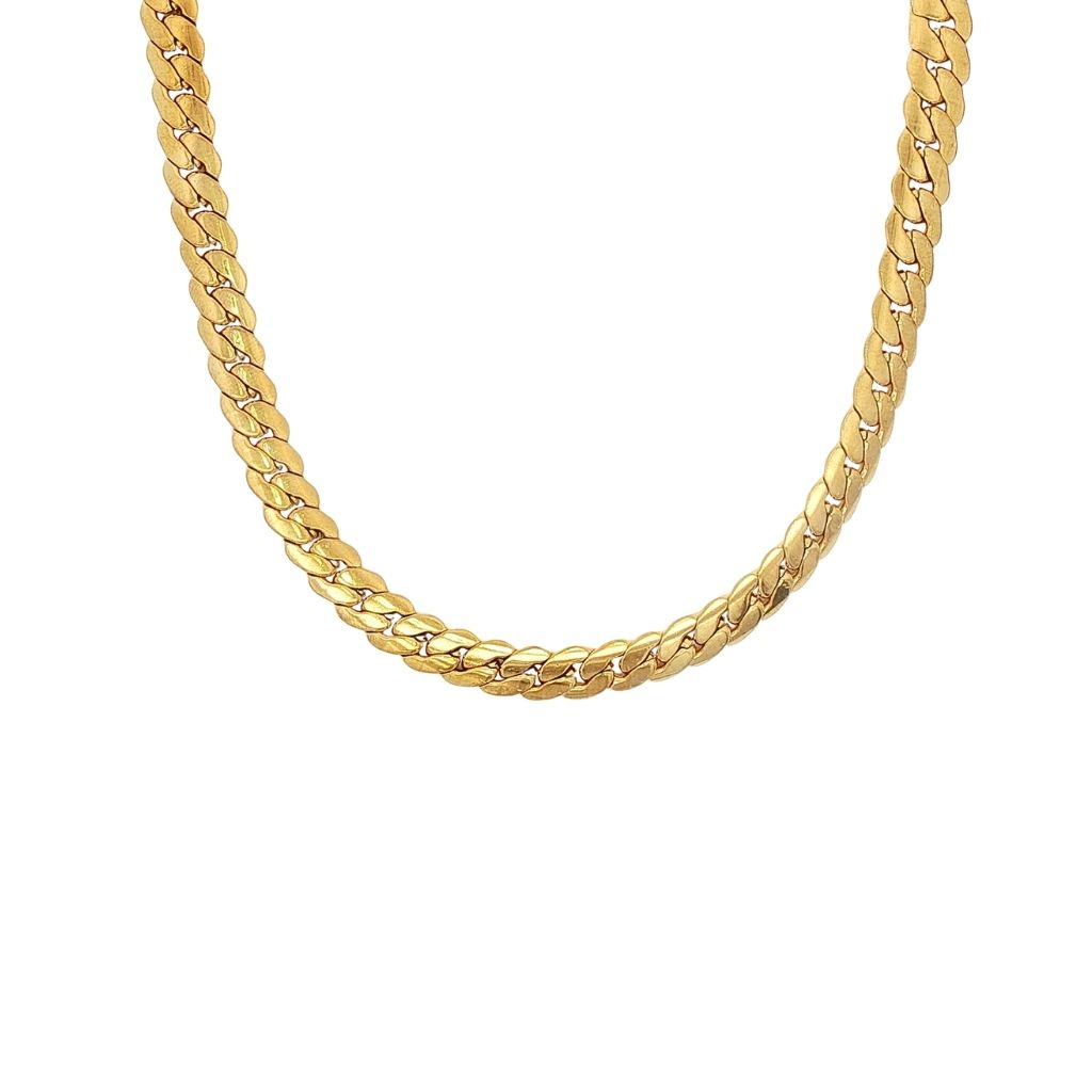 Lant Placat cu Aur 14k Cuban 7mm
