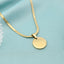 Lant Placat cu Aur Herringbone Disc
