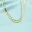 Lant Placat cu Aur Herringbone Pearls