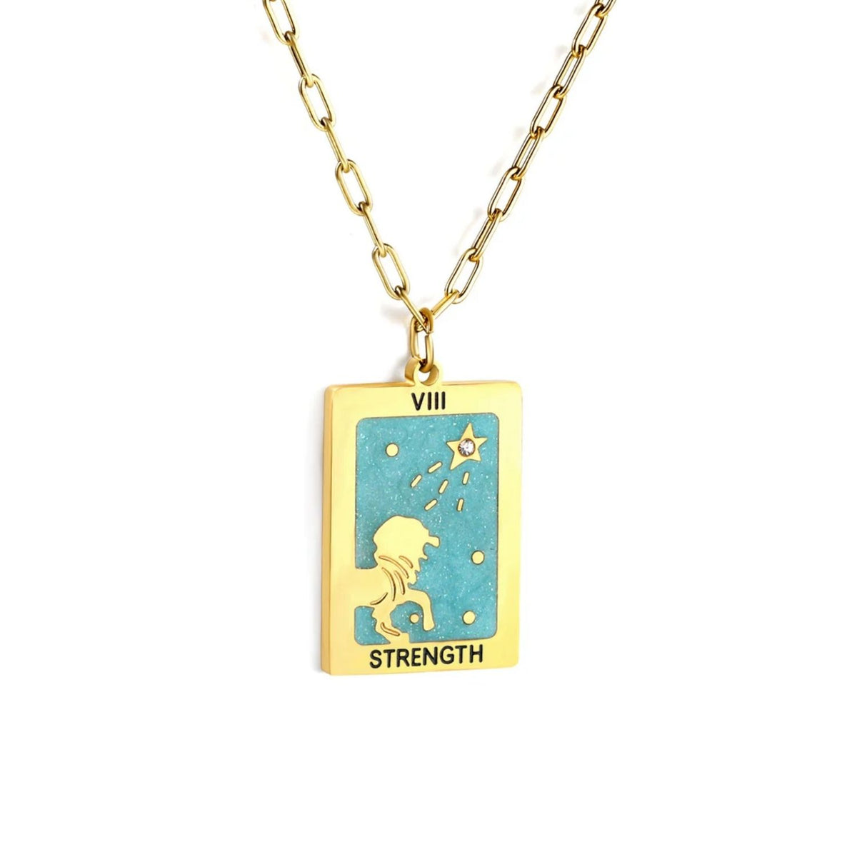 Lant Placat cu Aur 14k Talisman Strength