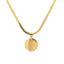 Lant Placat cu Aur Herringbone Disc - SORELLY
