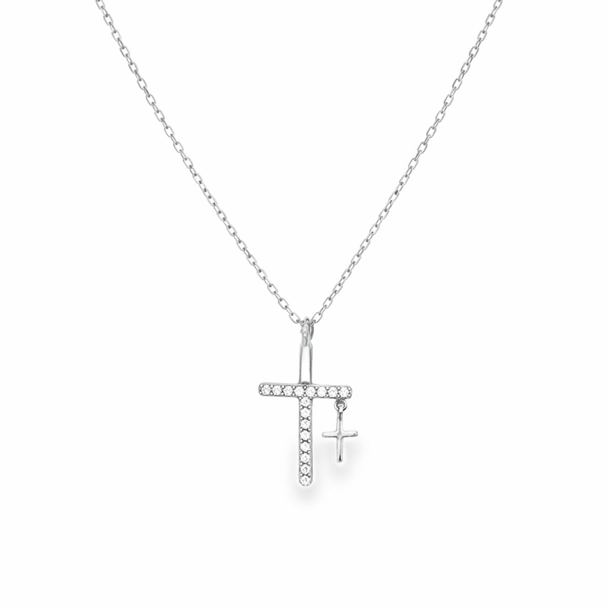 Lant Argint Cruce Modern Cross
