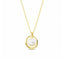 Lant Argint Placat cu Aur 14k Cerc cu Perla