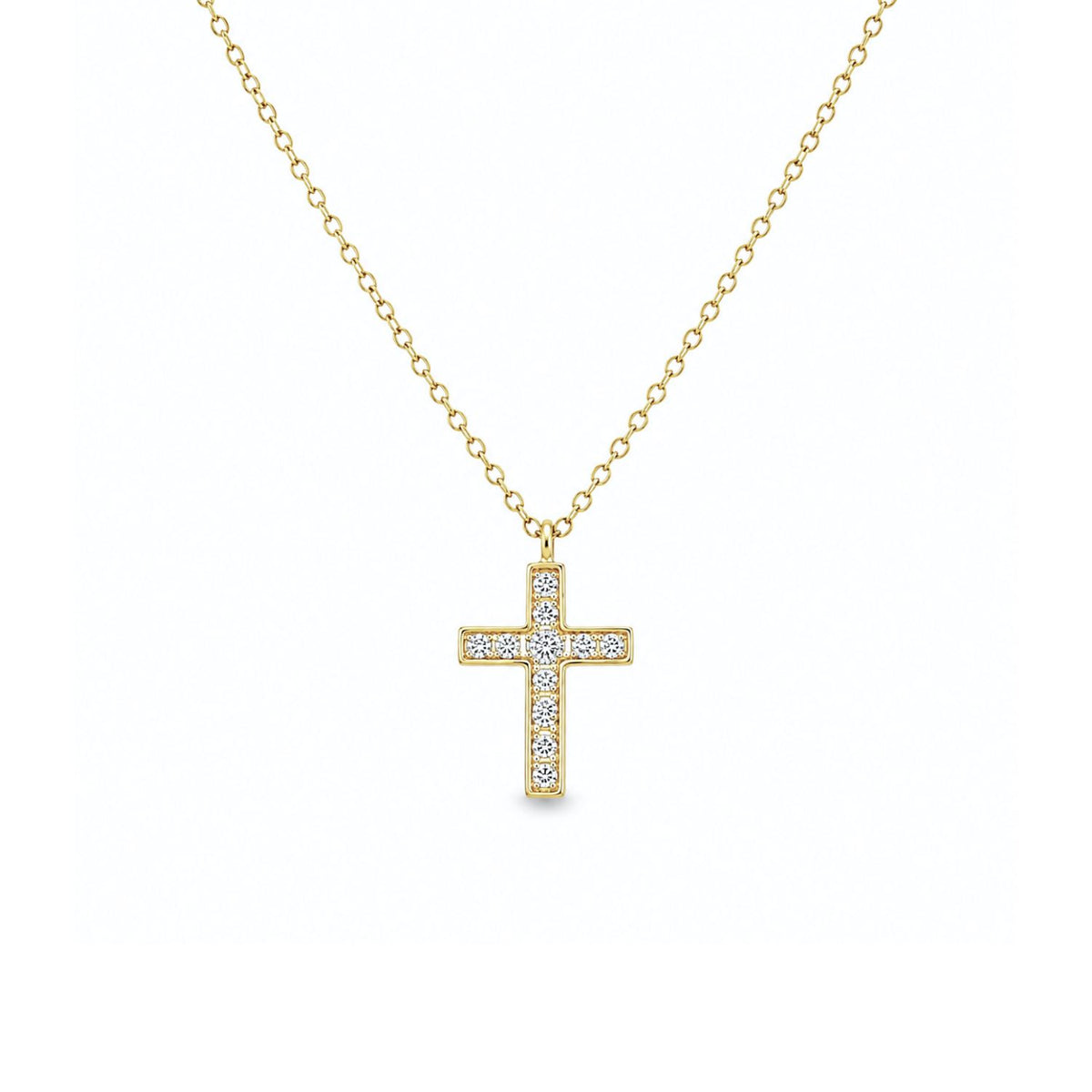 Lant Argint Placat cu Aur 14k Cruce