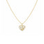 Lant Argint Placat cu Aur 14k Inima cu Flori