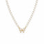 Lant Argint Placat cu Aur 14k Perle si Fluture
