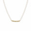 Lant Argint Placat cu Aur 14k cu Perle si Element Geometric