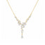 Lant Argint Placat cu Aur 14k Floral Drop