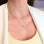 Lant Argint cu Piatra Solitaire Bezel