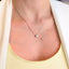 Lant Argint cu Piatra Solitaire Bezel