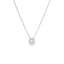 Lant Argint cu Piatra Solitaire Bezel