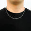 Lant Argint cu Zale Paperclip