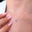 Lant Aur 14k Alb Cerc cu Diamant 0.008 ct - SORELLY