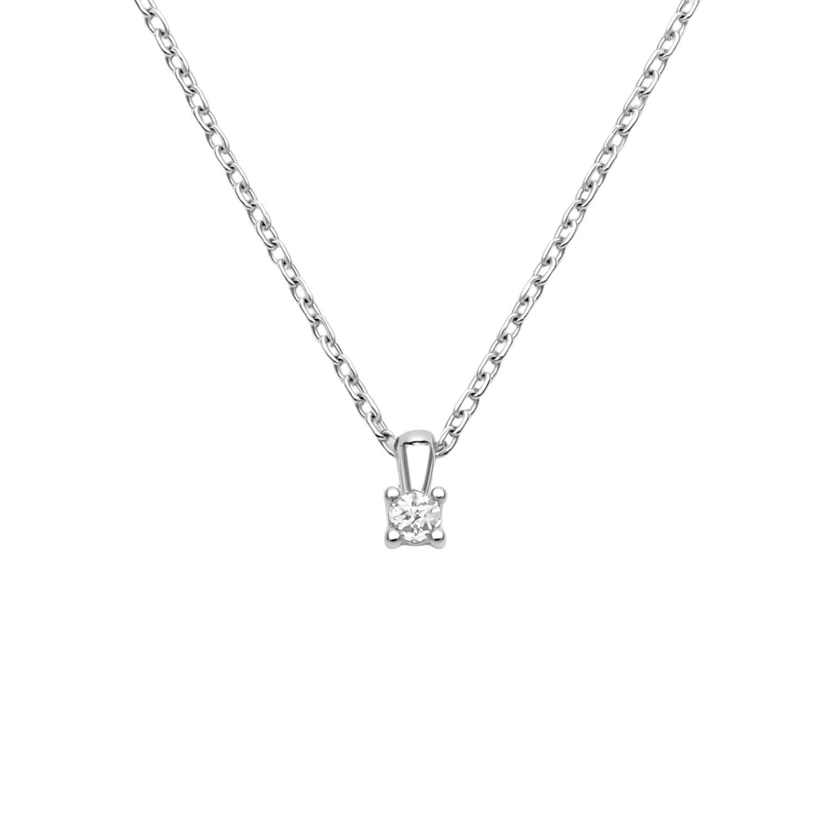 Lant Aur 14k Alb cu Diamant 0.040ct