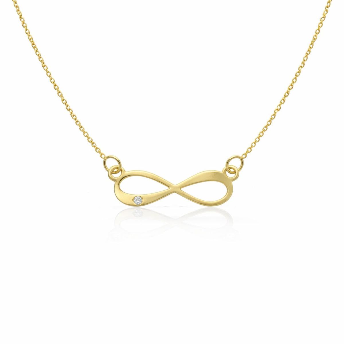 Lant Aur 14k Infinit cu Diamant 0.01ct