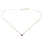 Lant Aur 14k Inima cu Diamante 0.05ct si Rubine 0.163ct