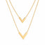 Lant Dublu Placat cu Aur 14k in V