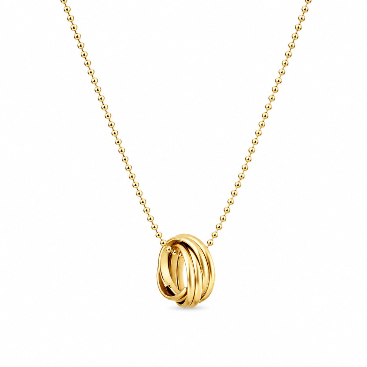 Lant Placat cu Aur 14k Cercuri Trinity