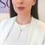 Lant Placat cu Aur 14k Dublu cu Perle