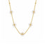 Lant Placat cu Aur 14k Flori cu Perle