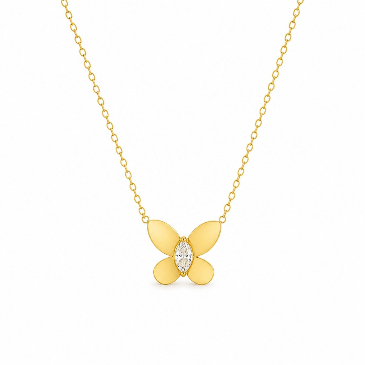 Lant Placat cu Aur 14k Fluture