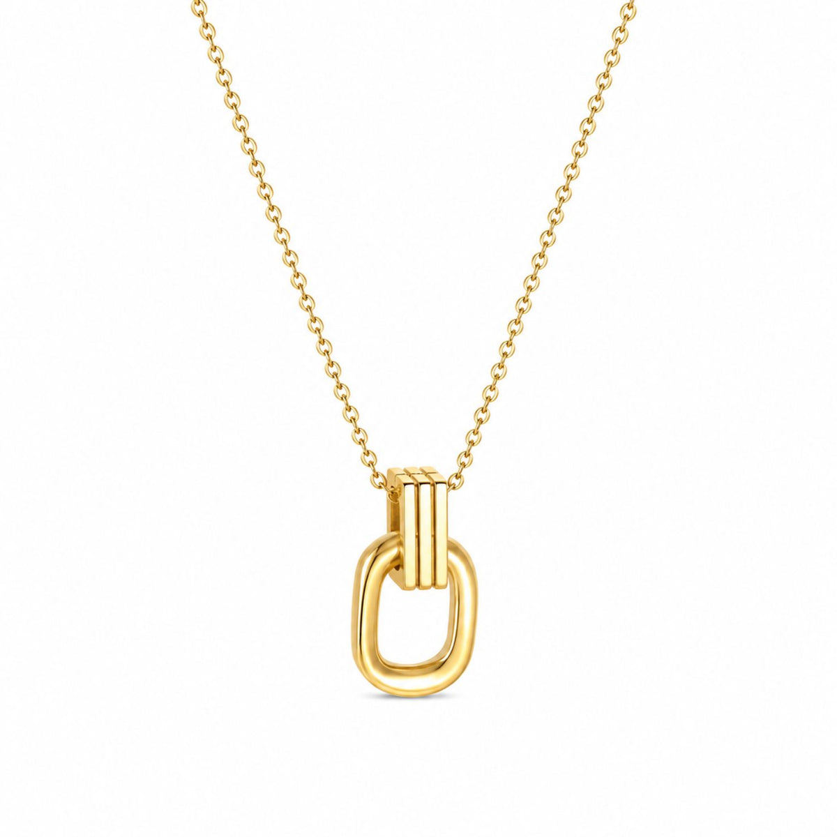 Lant Placat cu Aur 14k Model Geometric