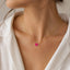 Lant Placat cu Aur 14k Pink Heart