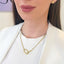 Lant Placat cu Aur 14k cu Elemente Geometrice
