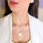 Lant Placat cu Aur Herringbone Disc - SORELLY