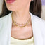 Lant Placat cu Aur Herringbone Pearls - SORELLY