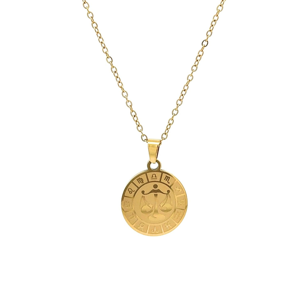 Lant Placat cu Aur 18k Zodiac - Balanta