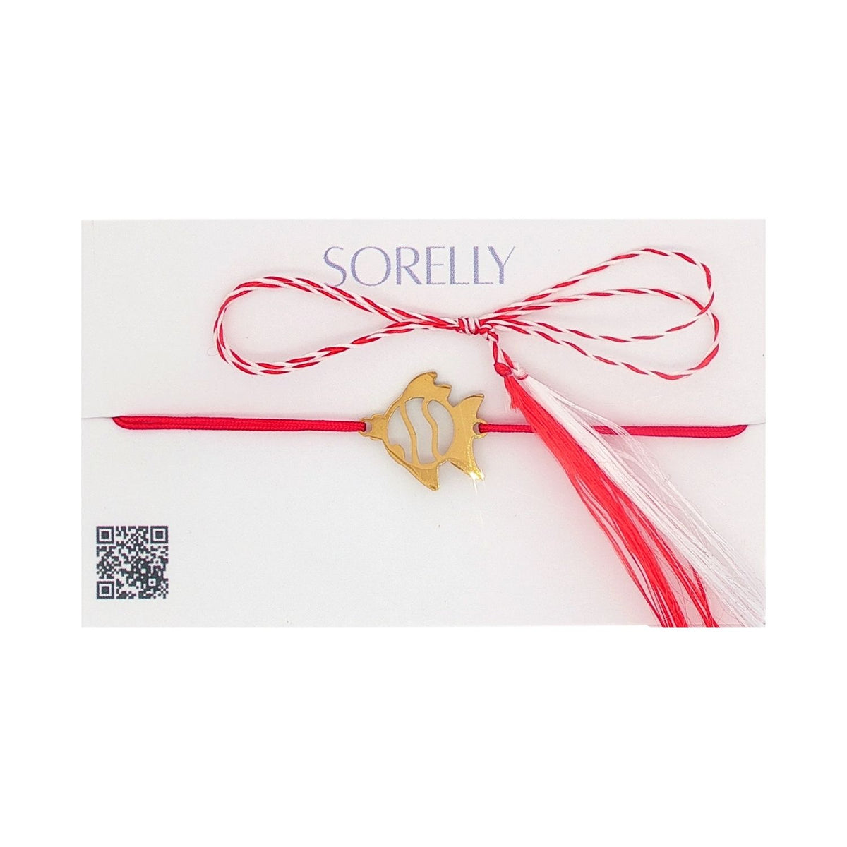 Martisor Bratara Snur Fish Placata cu Aur 18k