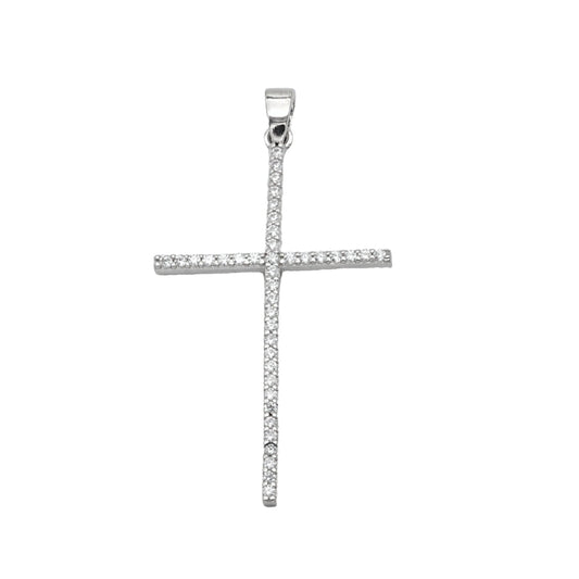 Pandantiv Argint Cruce cu Pietre Zirconia