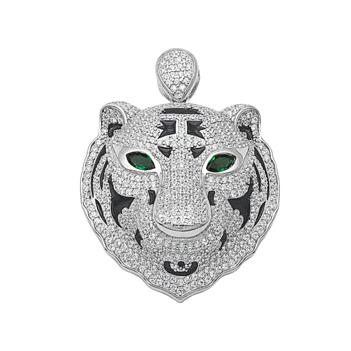 Pandantiv Argint Cuban Cap de Leopard