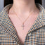 Pandantiv Aur 14k Cruce Reversibila Multicolora - SORELLY