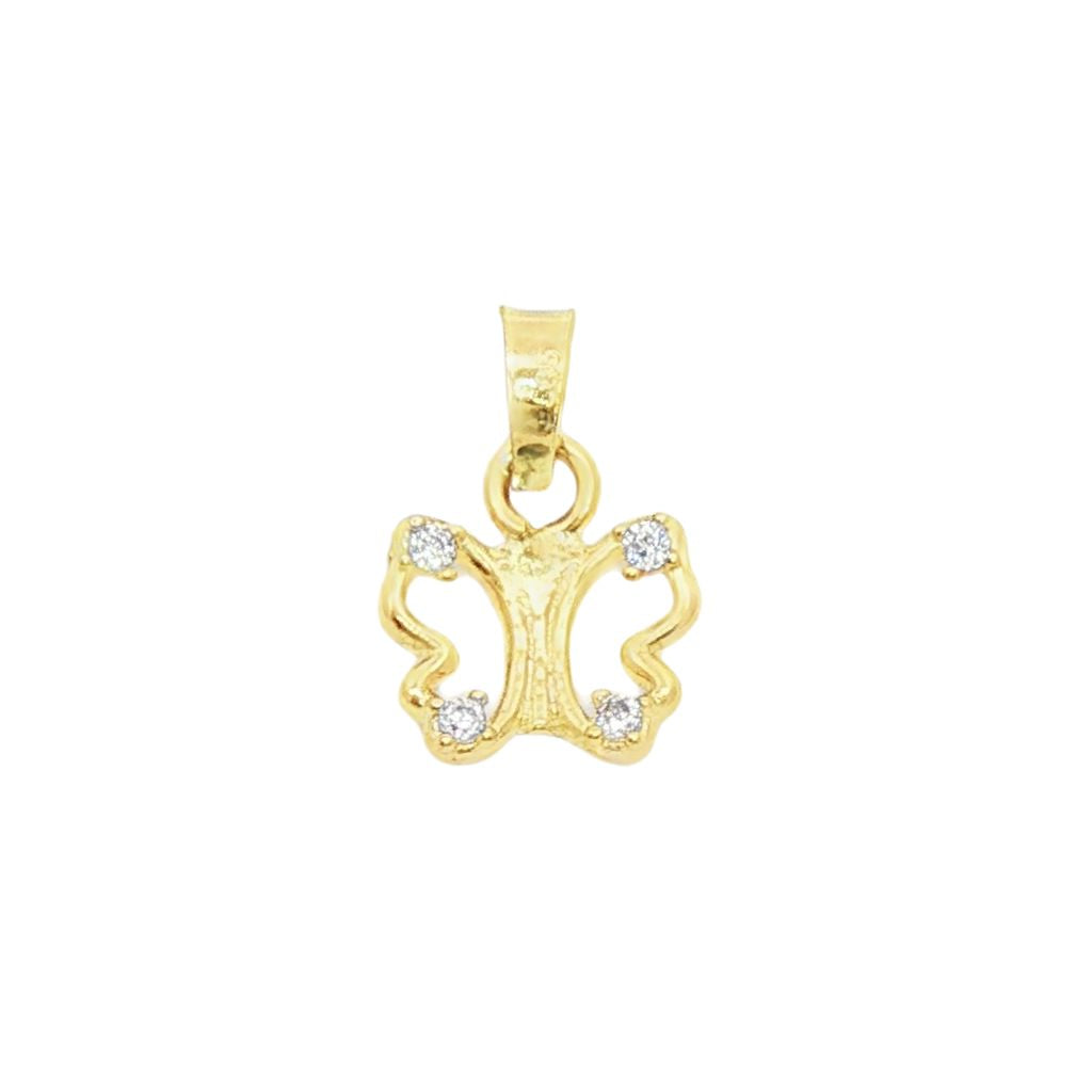 Pandantiv Aur 14k Fluture cu Pietre Zirconia