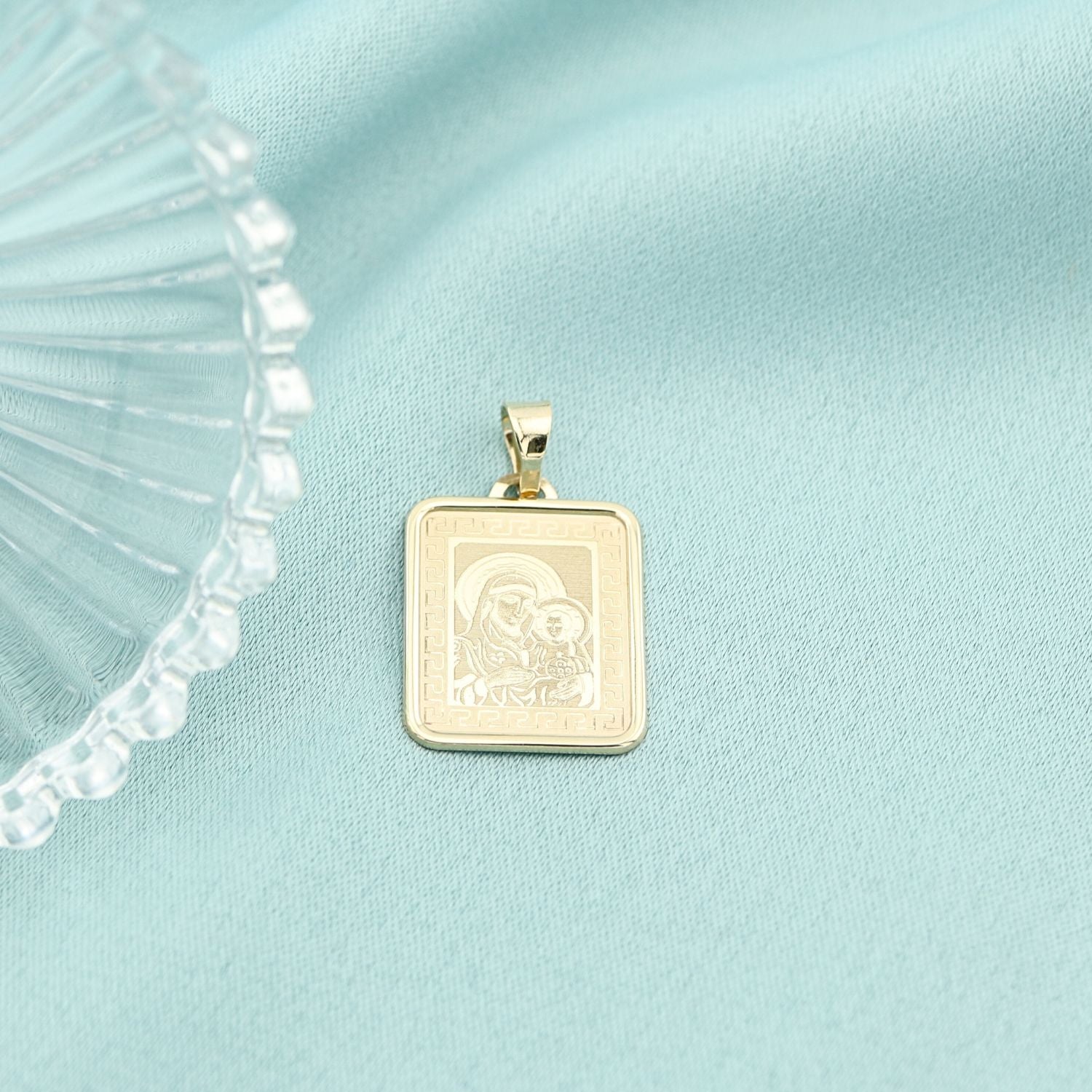 Pandantiv Aur 14k Iconita Maica Domnului - SORELLY