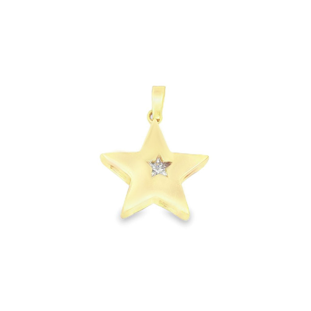 Pandantiv Aur 14k Stea cu Piatra Zirconia