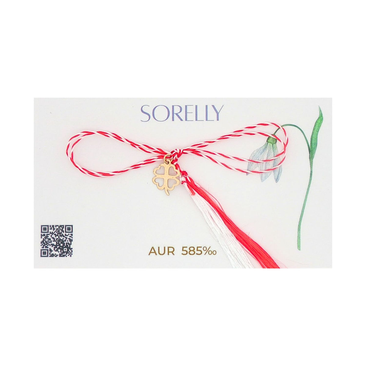 Martisor Pandantiv Aur 14k Trifoi