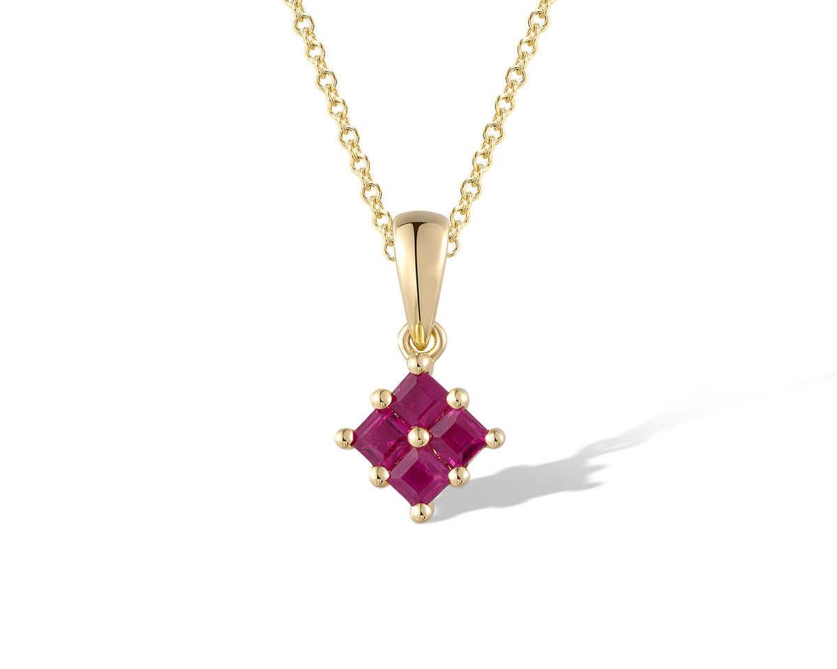 Pandantiv Aur 14k cu Rubin 0.270 ct