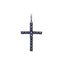 Pandantiv Aur Alb 14k Cruce cu Safir 0.757ct - SORELLY