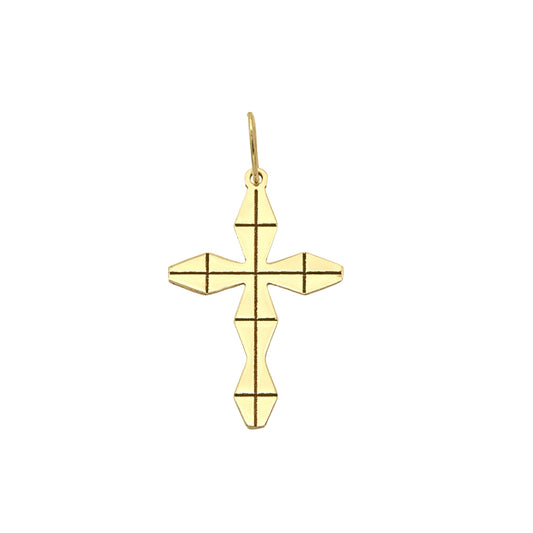 Pandantiv Aur 14k Cruce Coloana Infinitului