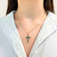 Pandantiv Aur 14k Cruce cu Smarald 0.600ct - SORELLY