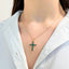 Pandantiv Aur 14k Cruce cu Smarald 0.600ct - SORELLY