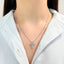 Pandantiv Aur Alb 14k Cruce cu Diamante 0.146ct