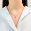 Pandantiv Aur Alb 14k Floare cu Diamante 0.031ct