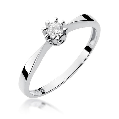 lnel de Logodna Aur 14k cu Diamante 0.15ct